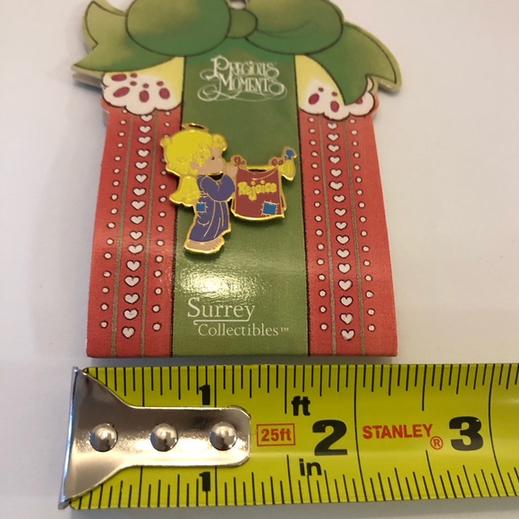 Vintage Precious Moments Pin Rejoice O Earth Angel with Trumpet 1995 - Picture 7 of 11